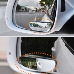 Bộ 2 gương cầu lồi dạng chữ nhật xoay 360 độ gắn gương ô tô cao cấp