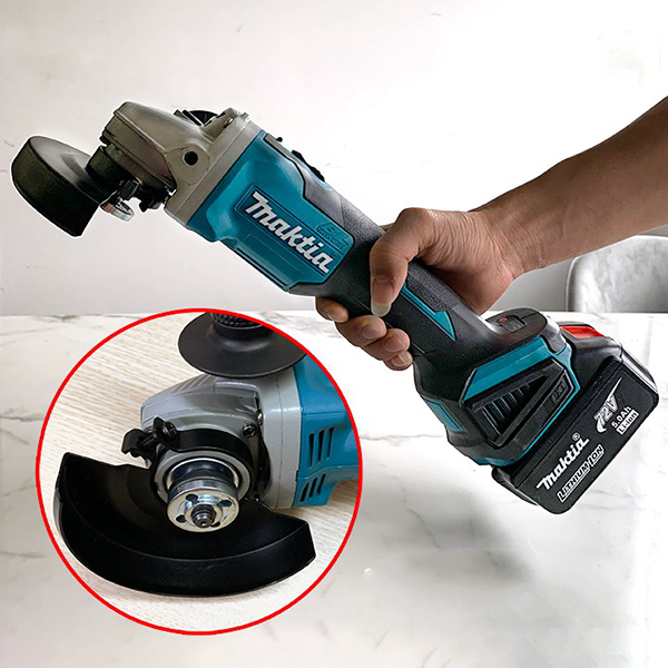 Máy mài, máy cắt Makita 118V ruột đồng dùng pin (Không chổi than, 2 pin 5Ah) cao cấp