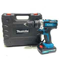 Máy khoan Makita 26V có búa kèm bộ phụ kiện 24 chi tiết