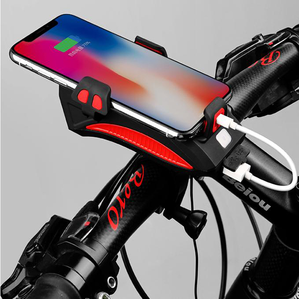 Đèn led gắn xe đạp siêu sáng kèm giá đỡ điện thoại thông minh T132