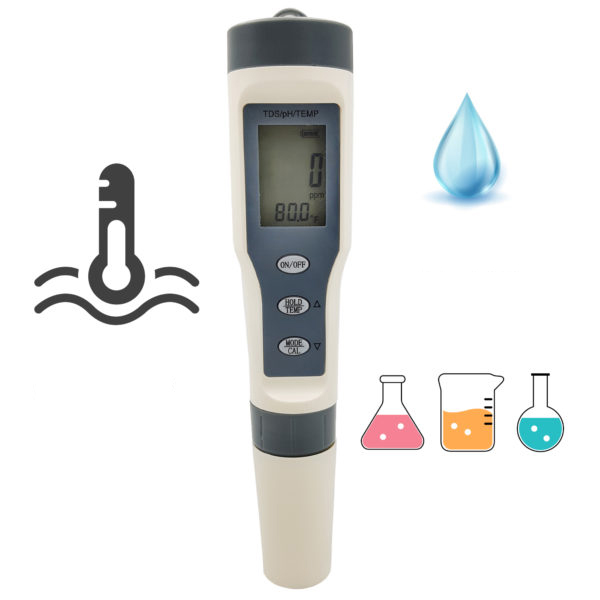 Dụng cụ đo PH, Chất lượng nước TDS Nhiệt độ 3in1 độ chính xác cao S189