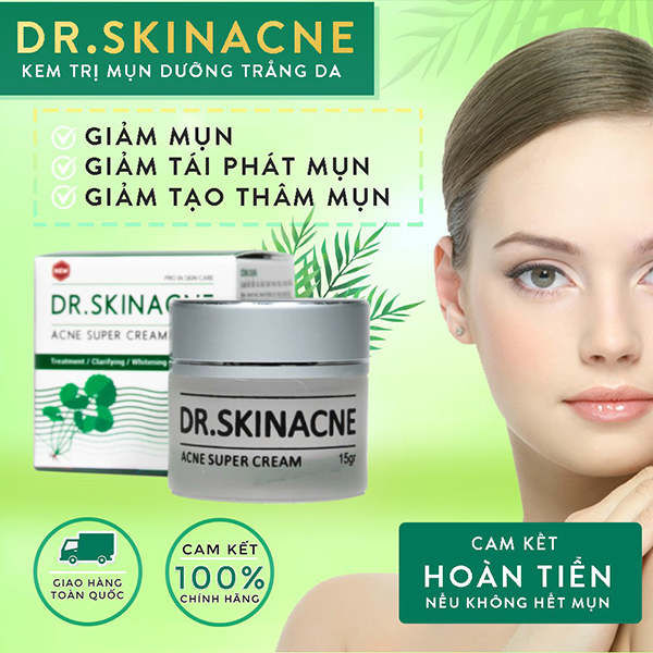 Kem Trị Mụn DR.SKINACNE sáng da giảm thâm mờ sẹo